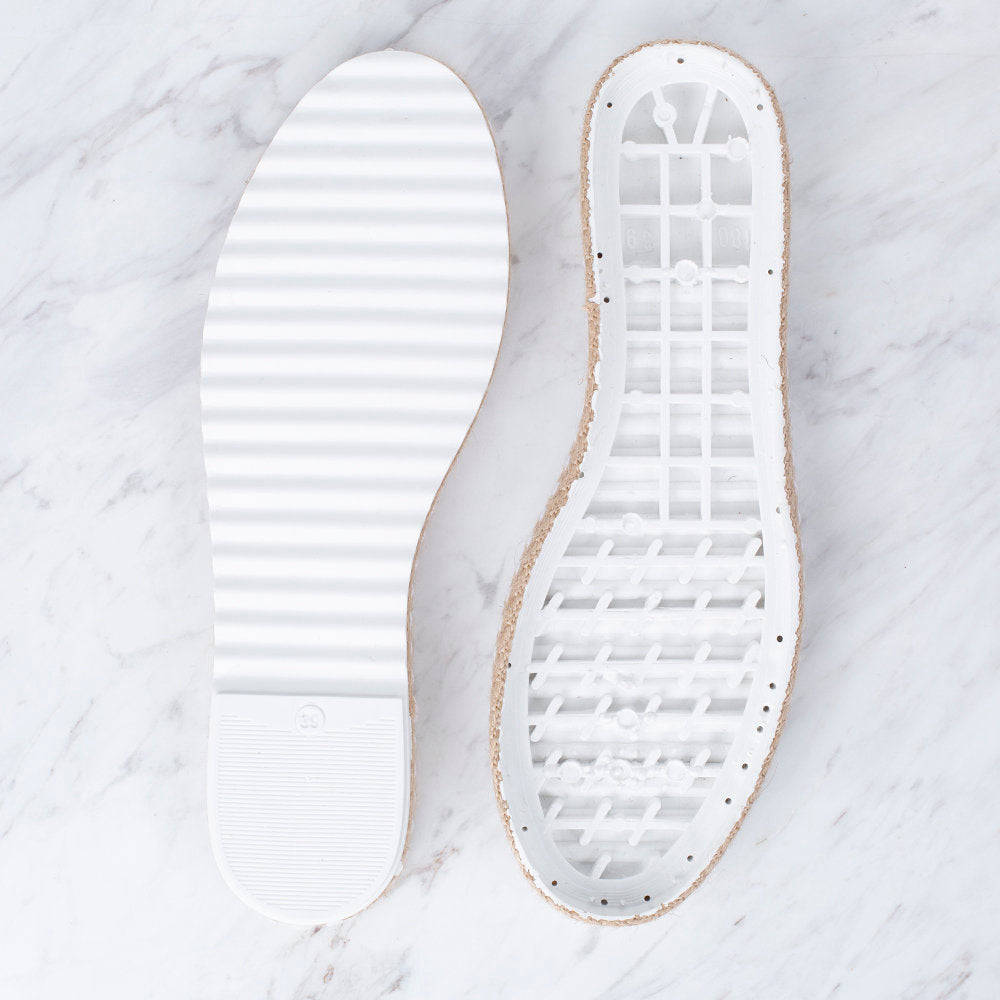 Loren Hasır Espadril / Ayakkabı Tabanı 39 Numara Beyaz